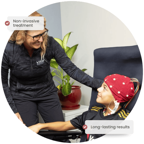 Neurofeedback training session at Vital Brain Health