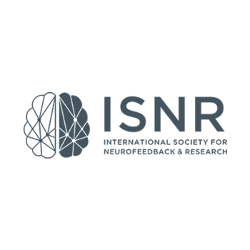 ISNR logo with stylized brain illustration and text: International Society for Neurofeedback & Research.