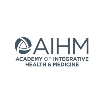 AIHM logo with text: Academy of Integrative Health & Medicine.