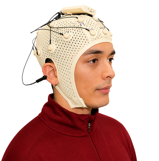 Client during brain mapping session